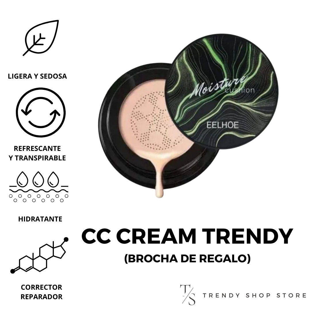 CC Cream Trendy con BROCHA DE REGALO